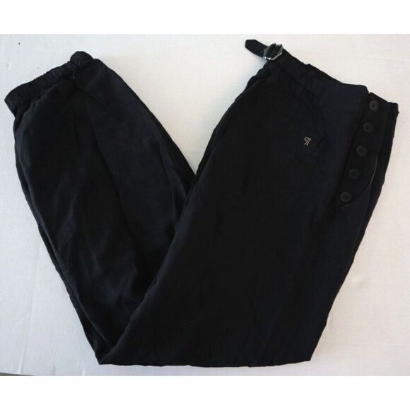Pilcro x Anthropologie OB1859754 Women Sz 25 Black Boot Tuck Parachute Pants - Picture 11 of 14